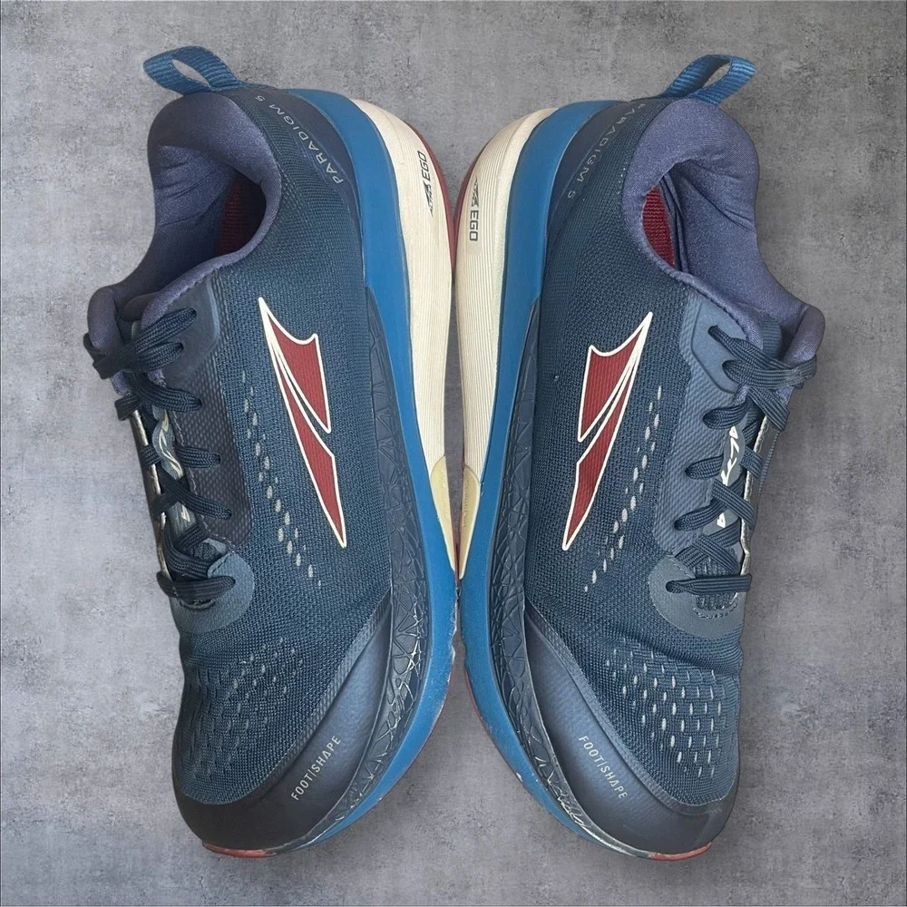 Altra Paradigm‎ 5 Road Running Shoes Sneakers Mens Size 8 Navy Blue/Red Comfort
